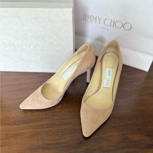 Jimmy Choo Beige Suede Heels